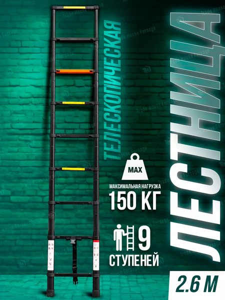 Телескопическая лестница RockForce RF-UP260(56423)