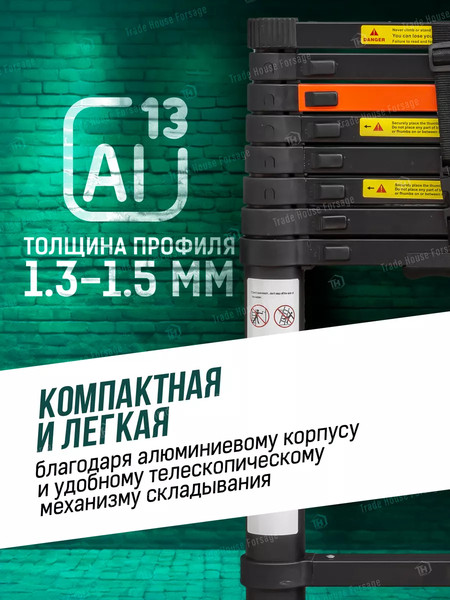 Телескопическая лестница RockForce RF-UP260(56423)