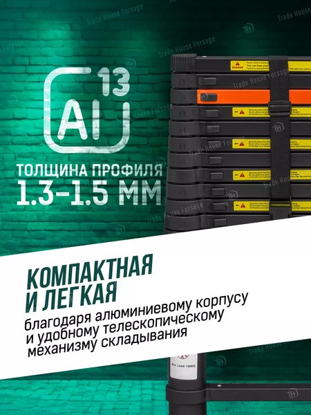 Телескопическая лестница RockForce RF-UP500(56431)