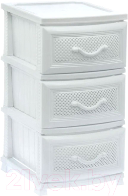 Комод пластиковый Росспласт Дельфин 3 яруса - фото