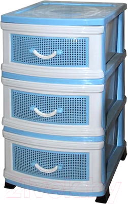 Комод пластиковый Росспласт Дельфин 3 яруса - фото