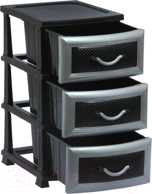 Комод пластиковый Росспласт Дельфин 3 яруса