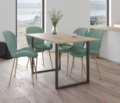 Обеденный стол Soma Tako 100x60 (дуб сонома/черный)