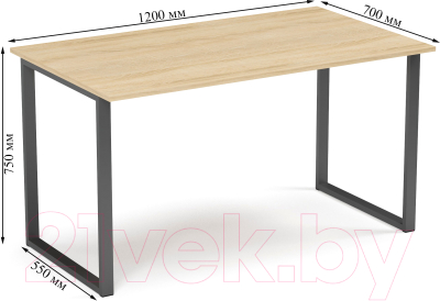 Письменный стол Soma Bliss 120x70 (дуб сонома/черный)