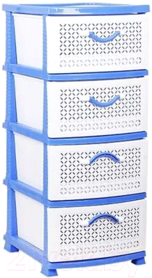 Комод пластиковый Росспласт Ромашка 4 яруса