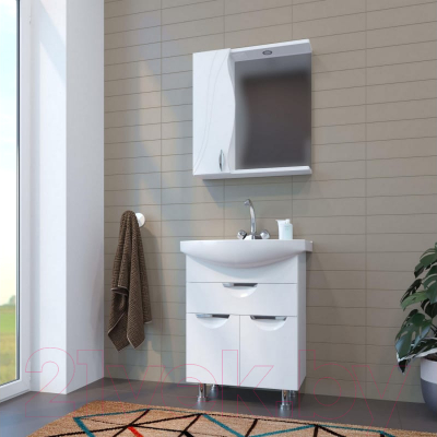 Шкаф для ванной Mixline Лима 65 L 551707 (с подсветкой)