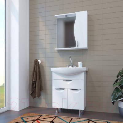 Шкаф для ванной Mixline Лима 65 R 551708 (с подсветкой)