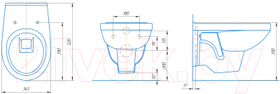 Унитаз подвесной Rosa Рио Люкс