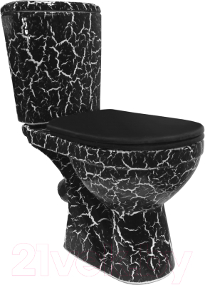 Унитаз напольный Rosa Комфорт Кракелюр - фото