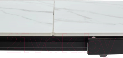 Обеденный стол M-City Corner 120 Matt / DECDF5052TSSTWHTMARBLEBLCK (White Marble Solid Ceramic/Black)