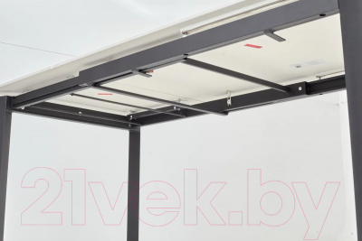 Обеденный стол M-City Corner 120 Matt / DECDF5052TSSTWHTMARBLEBLCK (White Marble Solid Ceramic/Black)