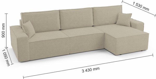 Диван угловой Mio Tesoro Бриз правый