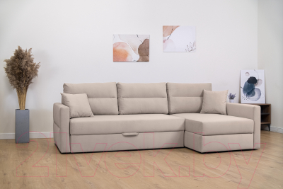 Диван угловой Mio Tesoro Лира правый (Velutto 04)