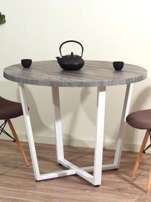 Обеденный стол Millwood Лофт Орлеан Л D100x75 (сосна пасадена/металл белый)