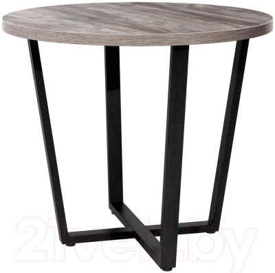 Обеденный стол Millwood Лофт Орлеан Л D90x75 (сосна пасадена/металл черный) - фото