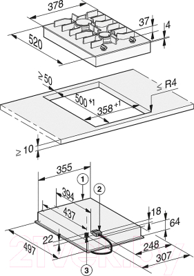 Газовая варочная панель Miele SmartLine CS 7102-1 FL