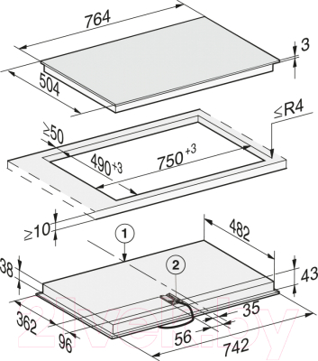 Электрическая варочная панель Miele KM 6522 FR