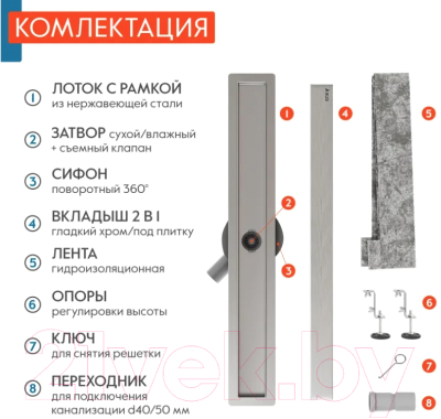 Трап для душа Axus Universal tdu700