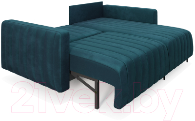 Диван угловой Mebel-Ars Маркфул/Флорент (бархат сине-зеленый Star Velvet 43 Black Green)