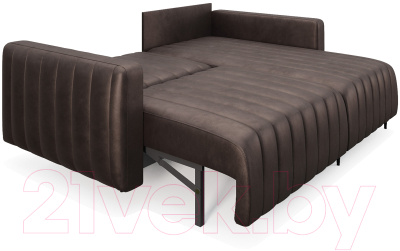 Диван угловой Mebel-Ars Маркфул/Флорент (бархат серо-шоколадный Star Velvet 60 Coffee)