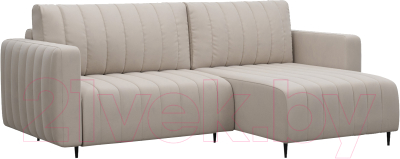 Диван угловой Mebel-Ars Маркфул/Флорент (бархат бежевый Star Velvet 6 Biege) - фото