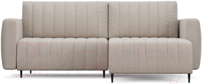 Диван угловой Mebel-Ars Маркфул/Флорент (бархат бежевый Star Velvet 6 Biege)