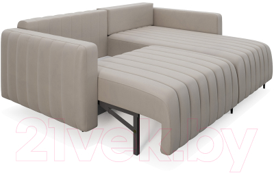 Диван угловой Mebel-Ars Маркфул/Флорент (бархат бежевый Star Velvet 6 Biege)