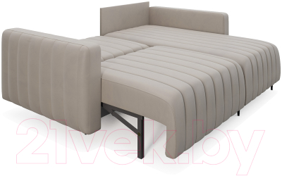 Диван угловой Mebel-Ars Маркфул/Флорент (бархат бежевый Star Velvet 6 Biege)