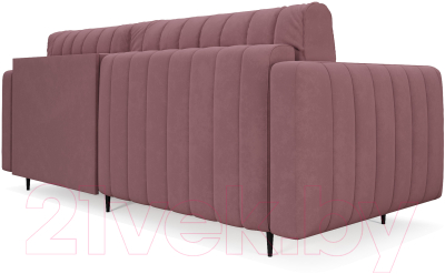 Диван угловой Mebel-Ars Маркфул/Флорент (велюр пудра НВ-178 18)