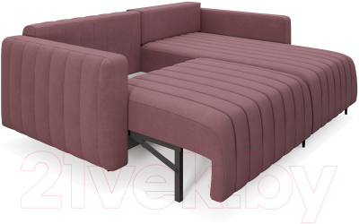 Диван угловой Mebel-Ars Маркфул/Флорент (велюр пудра НВ-178 18)