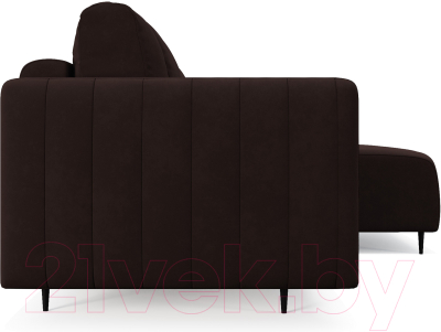 Диван угловой Mebel-Ars Маркфул/Флорент (велюр шоколад НВ-178 16)
