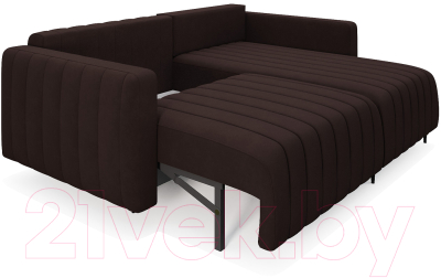 Диван угловой Mebel-Ars Маркфул/Флорент (велюр шоколад НВ-178 16)