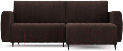 Диван угловой Mebel-Ars Маркфул/Флорент (велюр молочный шоколад НВ-178 13)