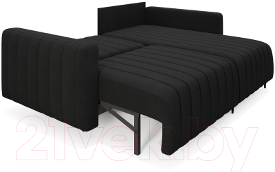 Диван угловой Mebel-Ars Маркфул/Флорент (велюр черный НВ-178 17)