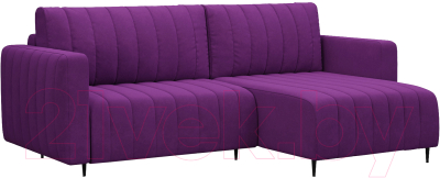 Диван угловой Mebel-Ars Маркфул/Флорент (фиолетовый) - фото