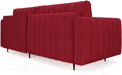 Диван угловой Mebel-Ars Маркфул/Флорент (кордрой красный)