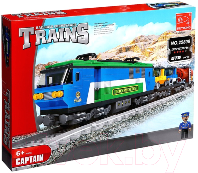 Конструктор Keyixing Грузовой электропоезд / 2575353 - фото