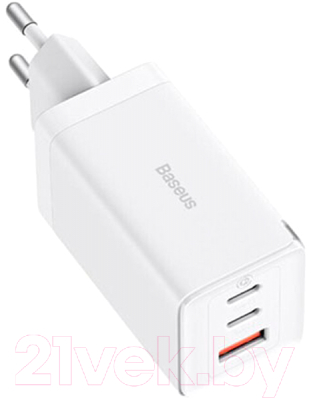 Зарядное устройство сетевое Baseus GaN5 + кабель Type-C to Type-C / CCGP120202 - фото