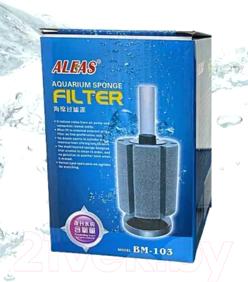 Фильтр для аквариума Aleas Аэро-фильтр губка №3 / BM-103