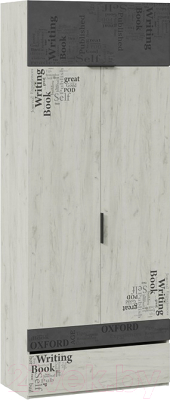 Шкаф ТриЯ Оксфорд-2 ТД-399.07.22 (матера/дуб крафт белый с рисунком) - фото