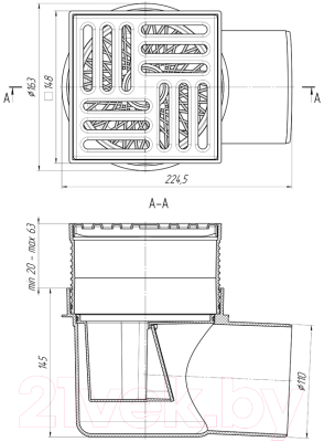 Трап для душа Ани Пласт ТQ1612