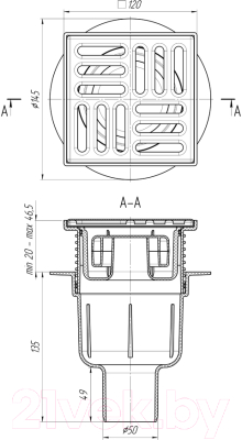 Трап для душа Ани Пласт TQ5714