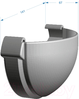 Заглушка желоба Docke Lux PVLX-1086