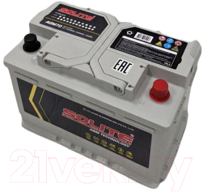 Автомобильный аккумулятор Solite AGM60L 640A