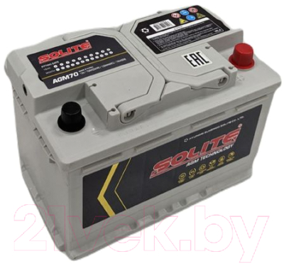 Автомобильный аккумулятор Solite AGM60L 640A