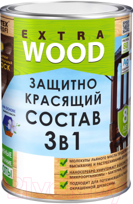 Защитно-декоративный состав Farbitex Profi Wood Extra 3в1 - фото