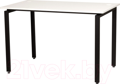Письменный стол Millwood Лофт Сиэтл ДТ-5 130x70x75 (белый/черный) - фото