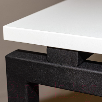 Письменный стол Millwood Лофт Сиэтл ДТ-5 130x70x75 (белый/черный)