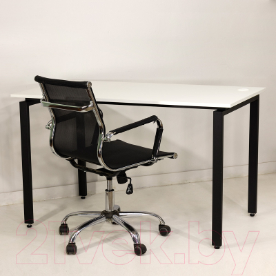 Письменный стол Millwood Лофт Сиэтл ДТ-5 130x70x75 (белый/черный)