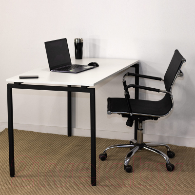 Письменный стол Millwood Лофт Сиэтл ДТ-5 130x70x75 (белый/черный)